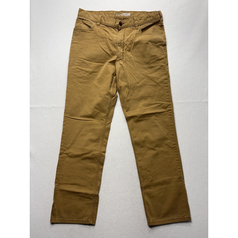 Carhartt Rugged Flex Pants Mens 36x34 Brown Relaxed Fit Canvas BN2517-M